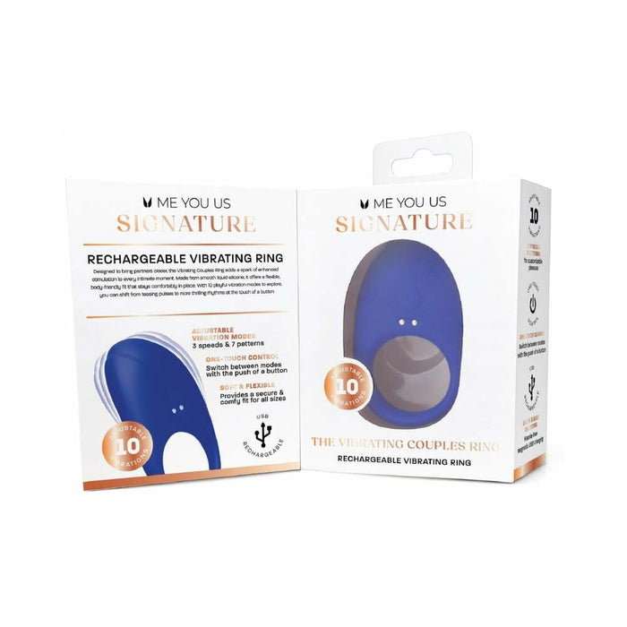 Me You Us Signature The Vibrating Couples Ring Blue