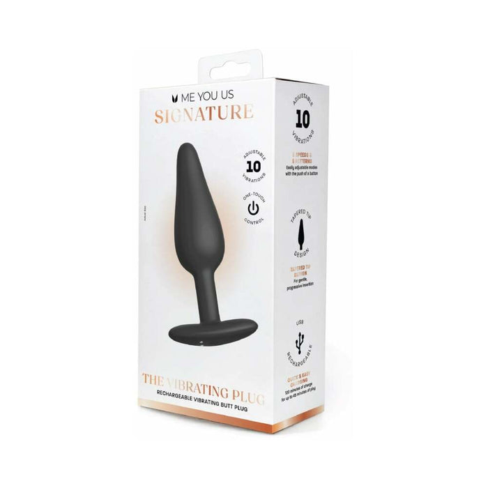 Me You Us Signature The Vibrating Plug Black