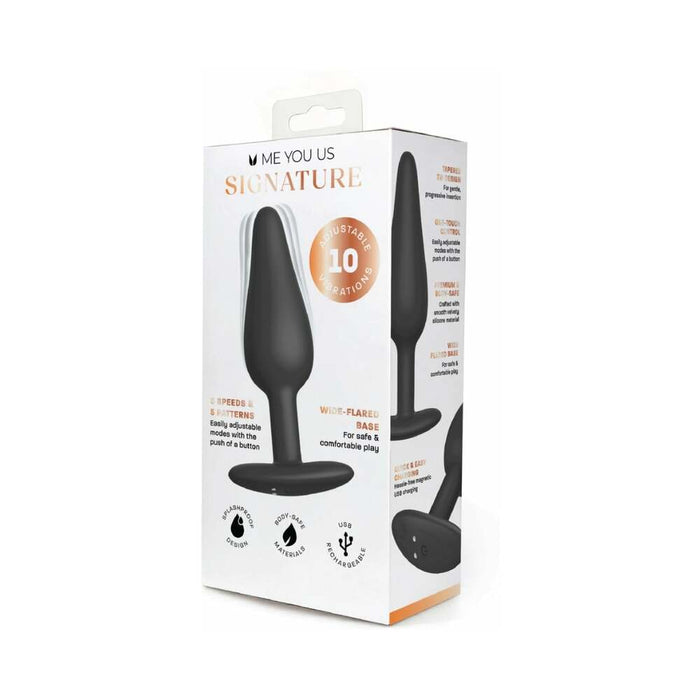 Me You Us Signature The Vibrating Plug Black