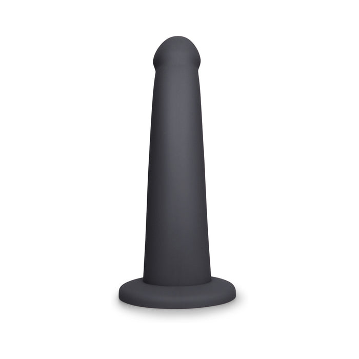 b-Vibe Essentials 7 in. Smooth Silicone Dildo Black