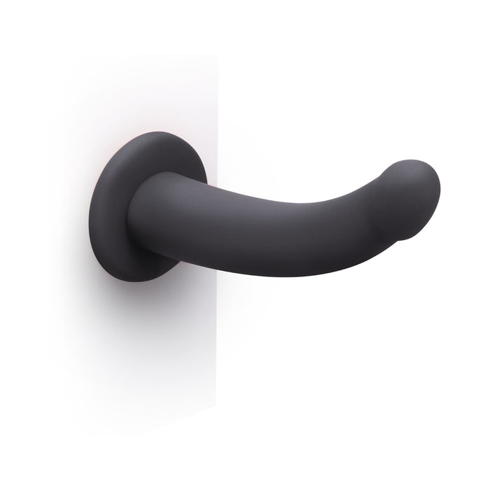 b-Vibe Essentials 7 in. Smooth Silicone Dildo Black