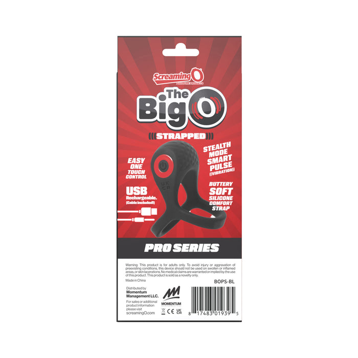Screaming O Big O Pro Strapped Vibrating Ring Black