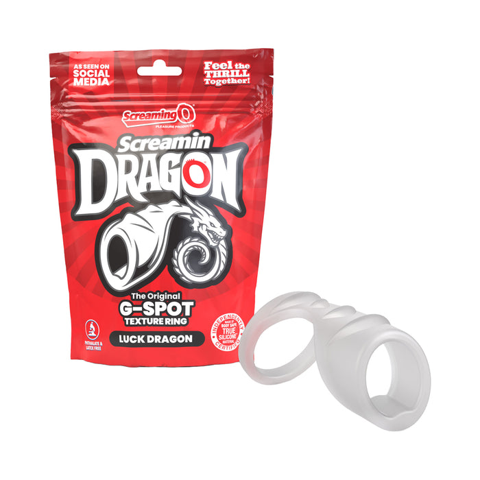 Screamin' Dragon Luck Dragon G-Spot Texture Ring Clear