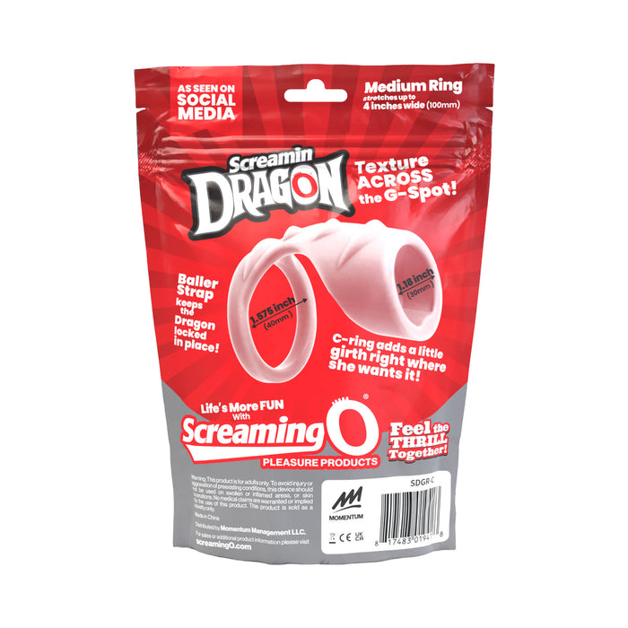 Screamin' Dragon Luck Dragon G-Spot Texture Ring Clear