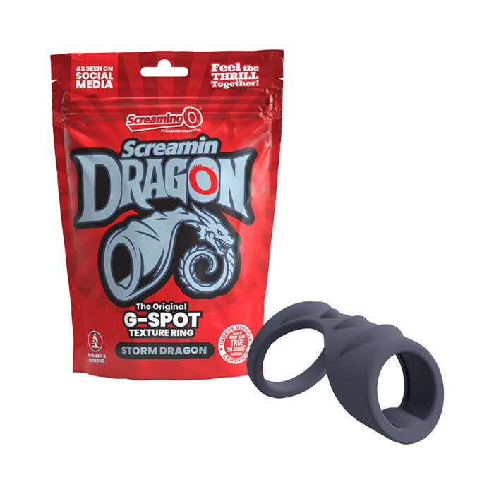 Screamin' Dragon Storm Dragon G-Spot Texture Ring Blue