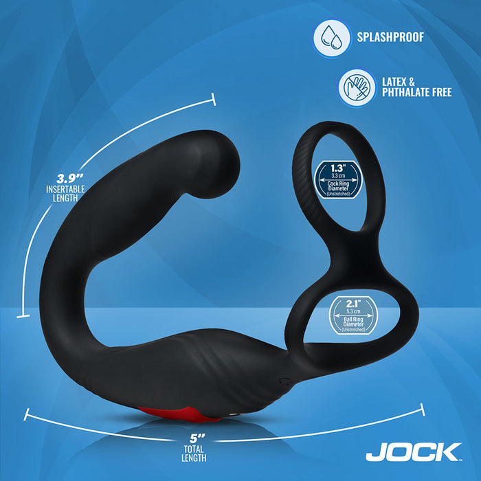 JOCK Enhancers Gyrating Prostate Vibrator with C-Ring