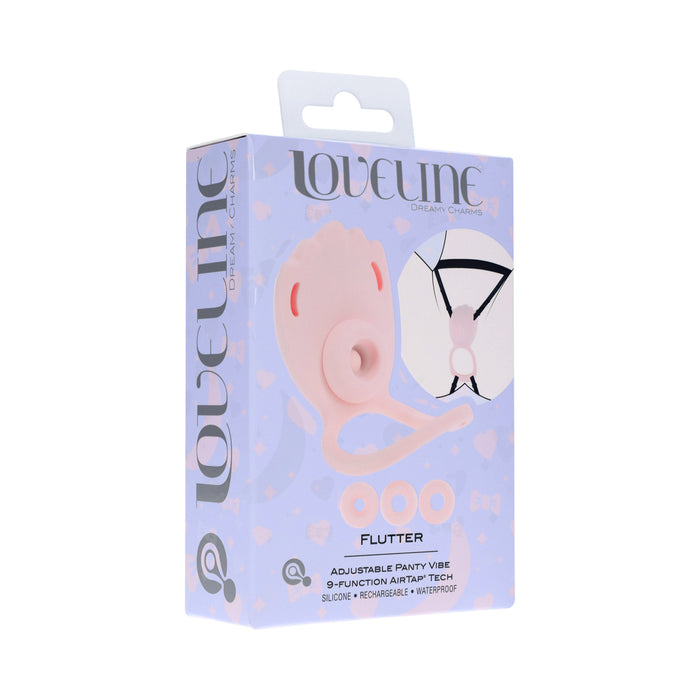 Loveline Flutter Adjustable Panty Vibe AirTapTech Pink