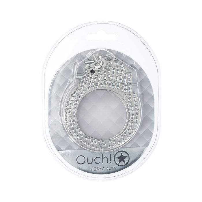 Ouch! Heavy-Duty Diamond Handcuffs Silver