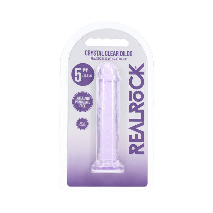Realrock Realistic Dildo 5 in. Purple