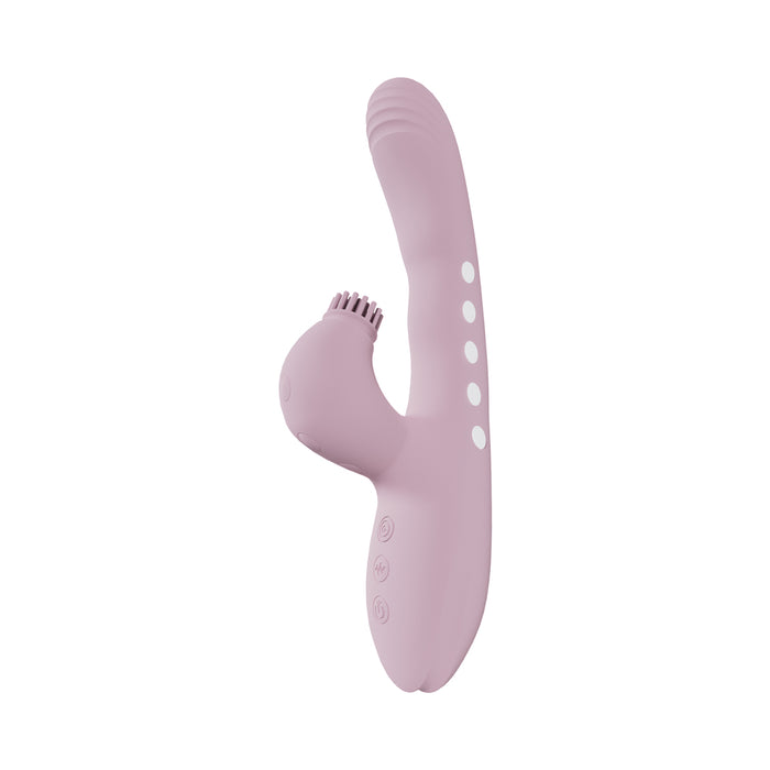 VIVE Andria LED G-Spot Vibrating and Tap Clit Stimulator Pink