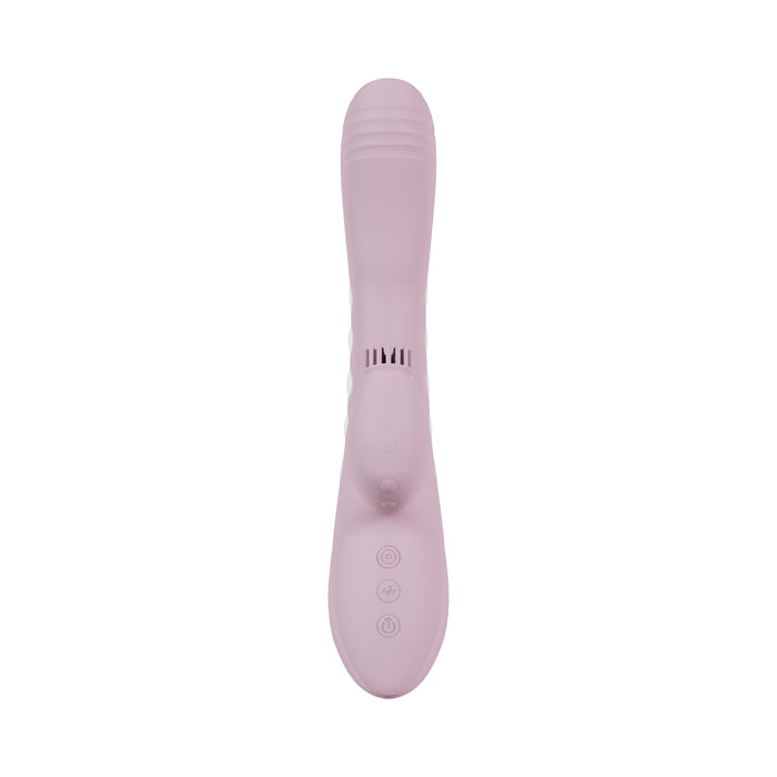 VIVE Andria LED G-Spot Vibrating and Tap Clit Stimulator Pink