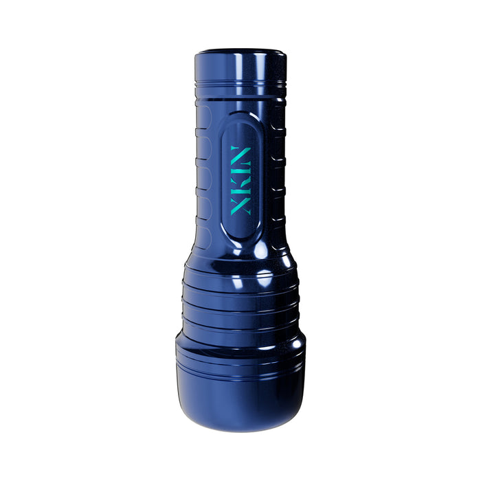 XKIN Ronan Cobalt Mouth Vibrating + Suction Torch Masturbator Metallic Blue