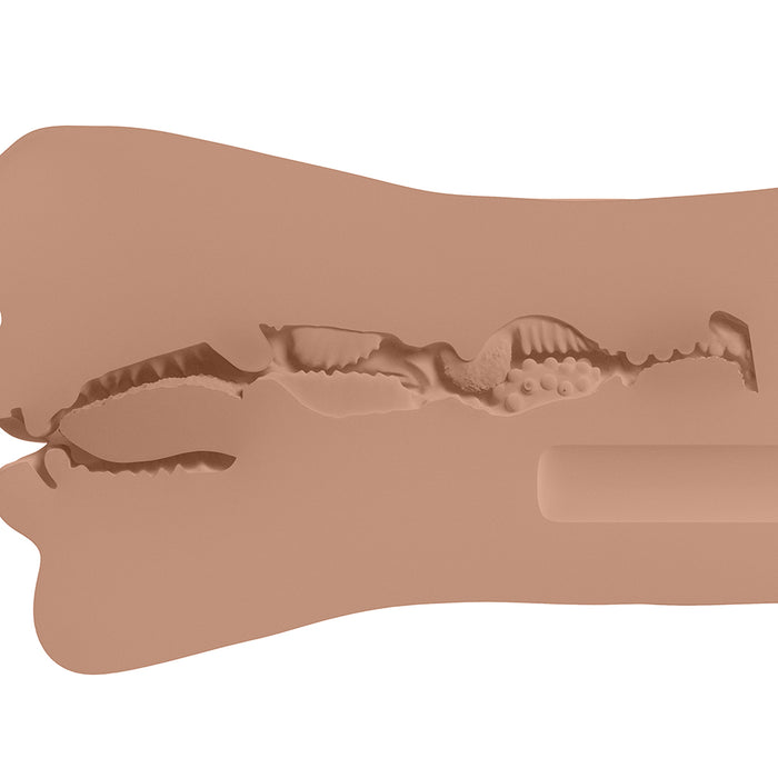 XKIN Crinsom Hex Mouth Masturbator with Vibrating Bullet