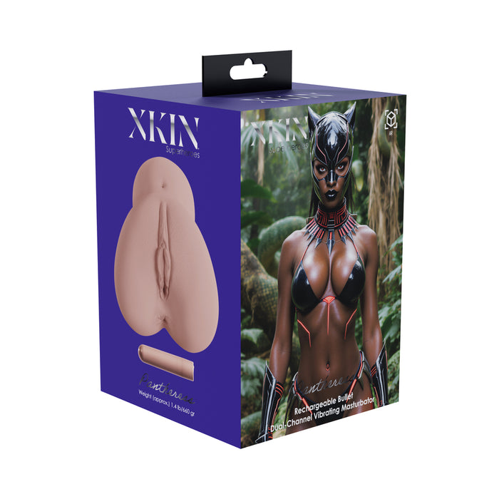 XKIN Pantheress Dual Channel Masturbator with Vibrating Bullet