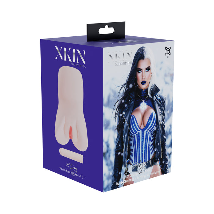 XKIN Blizz Dual Channel Masturbator with Vibrating Bullet