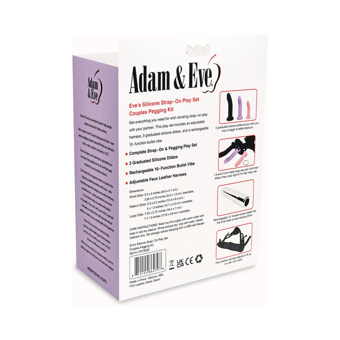 Adam & Eve Eve's Silicone Strap On Play 5-Piece Set