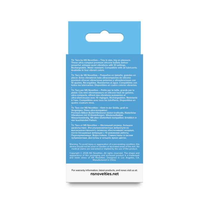 Tic Tac Blue Razz Silicone Bullet Vibe Blue