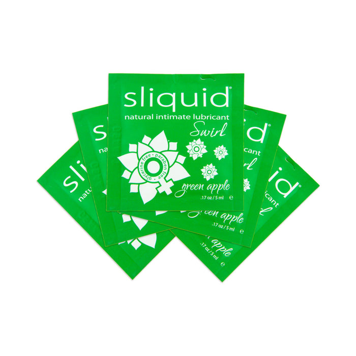 Sliquid Naturals Swirl Green Apple Pillow Packs 0.17 oz. (200/Bag)