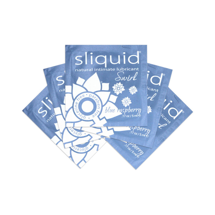Sliquid Naturals Swirl Blue Raspberry Pillow Packs 0.17 oz. (200/Bag)