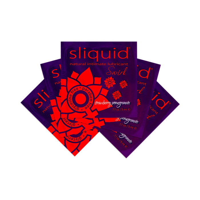 Sliquid Naturals Swirl Strawberry Pomegranate Pillow Packs 0.17 oz. (200/Bag)