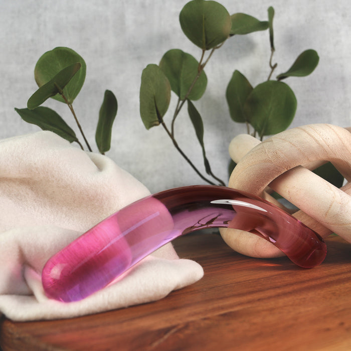 Clarity Celestial Deity Blush Glass Dildo