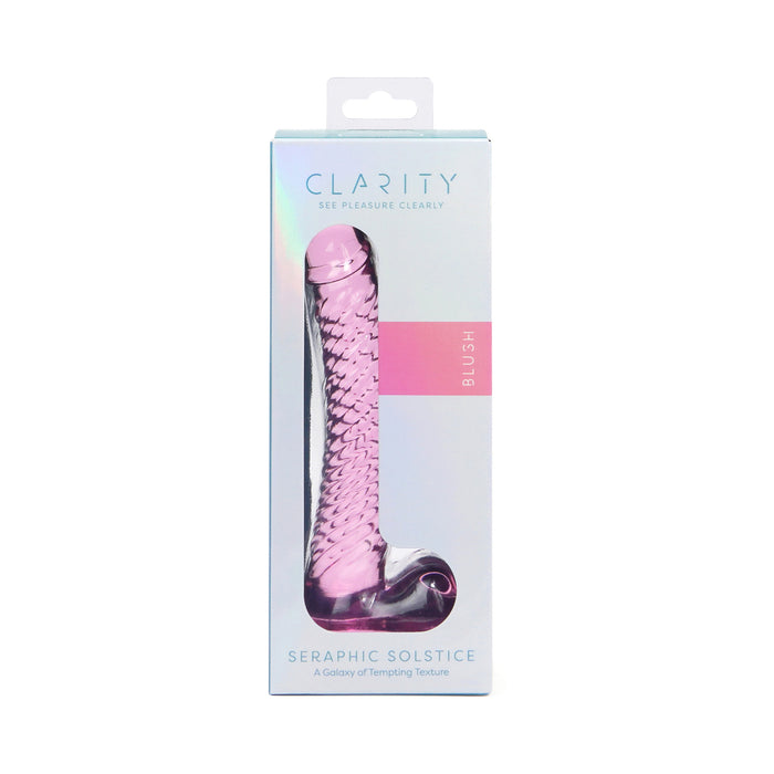 Clarity Seraphic Solstice Blush Glass Dildo