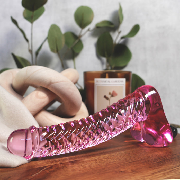 Clarity Seraphic Solstice Blush Glass Dildo