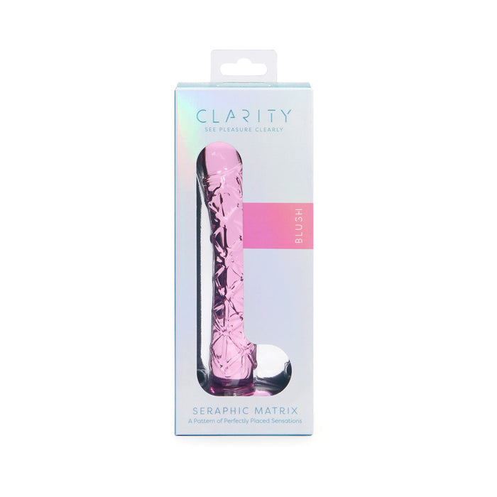Clarity Seraphic Matrix Blush Glass Dildo