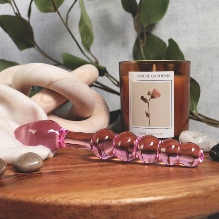 Clarity Elysian Orbit Blush Glass Dildo
