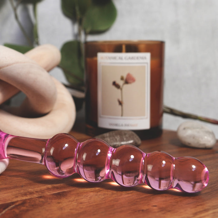Clarity Elysian Orbit Blush Glass Dildo