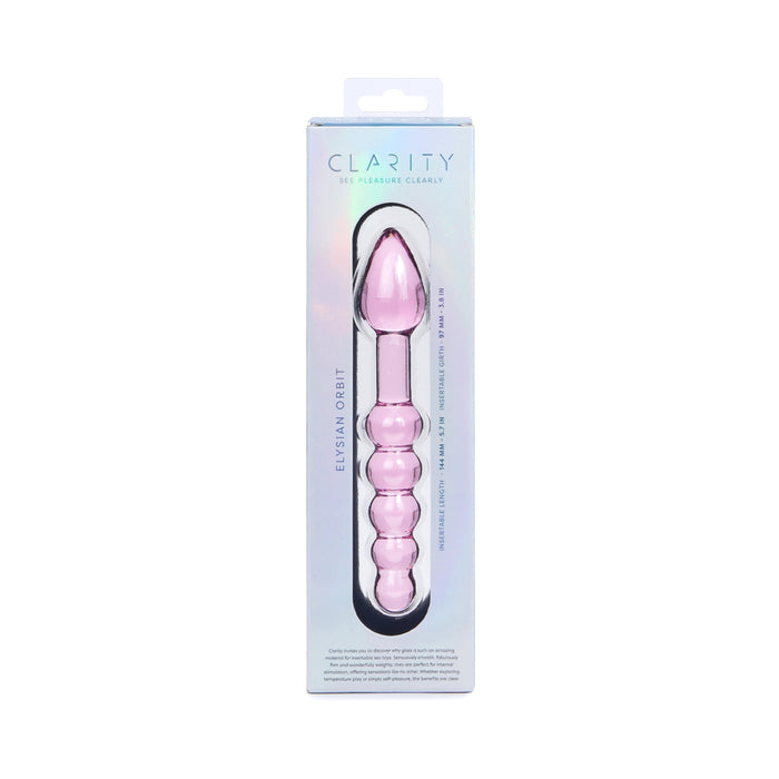 Clarity Elysian Orbit Blush Glass Dildo