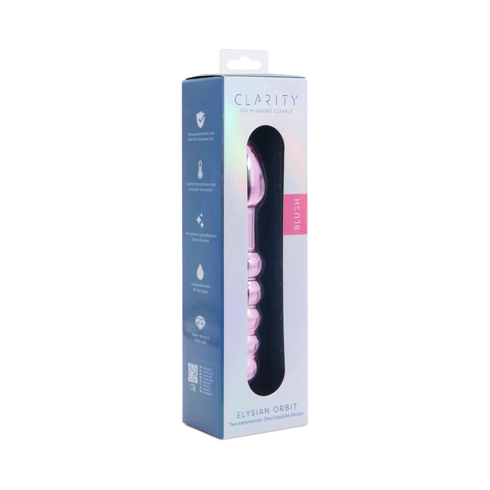 Clarity Elysian Orbit Blush Glass Dildo