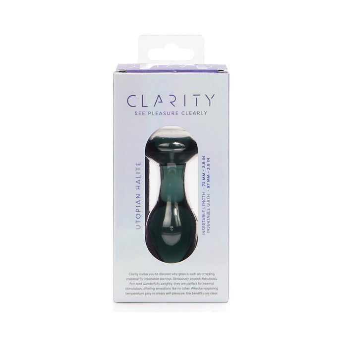 Clarity Utopian Halite Noir Glass Plug