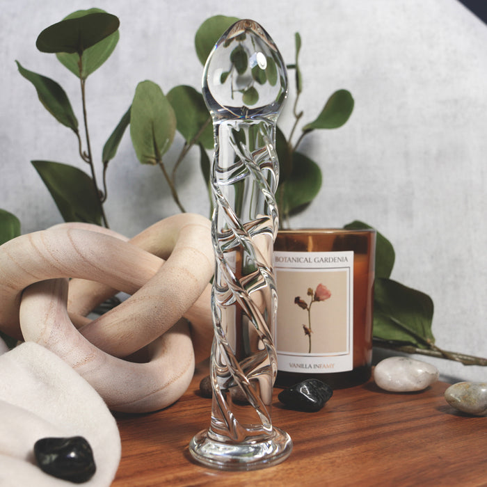 Clarity Seraphic Helix Glass Dildo