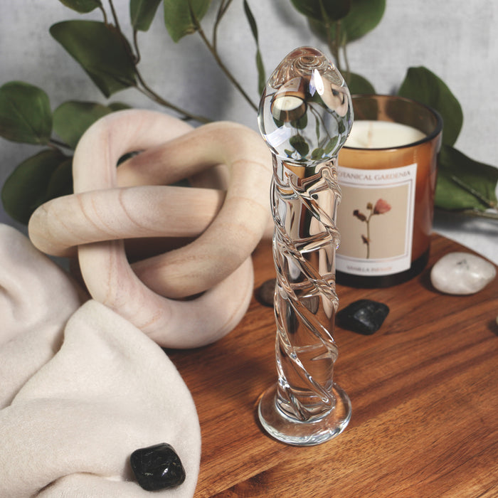 Clarity Seraphic Helix Glass Dildo