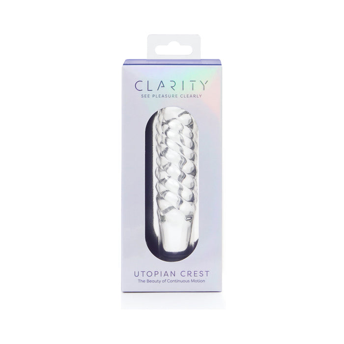 Clarity Utopian Crest Glass Dildo