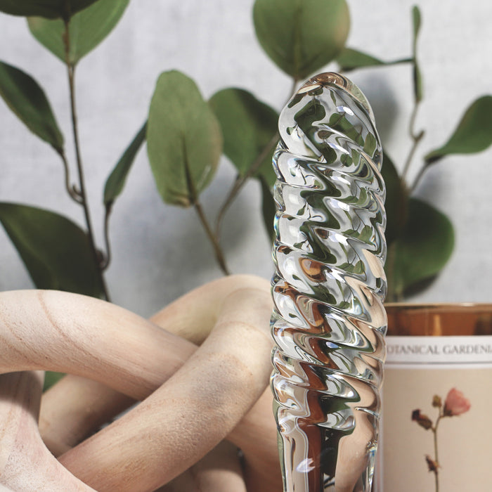 Clarity Utopian Crest Glass Dildo
