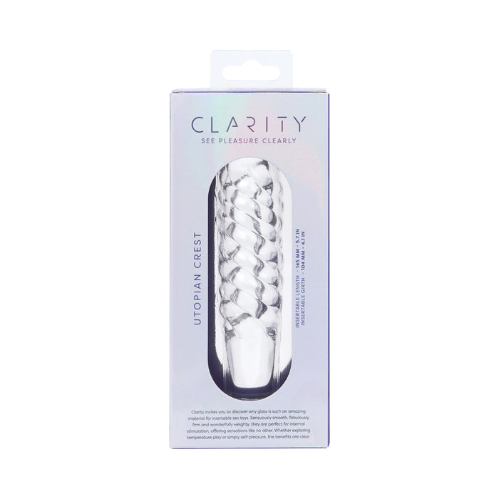 Clarity Utopian Crest Glass Dildo