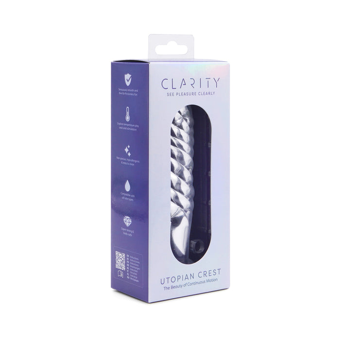 Clarity Utopian Crest Glass Dildo