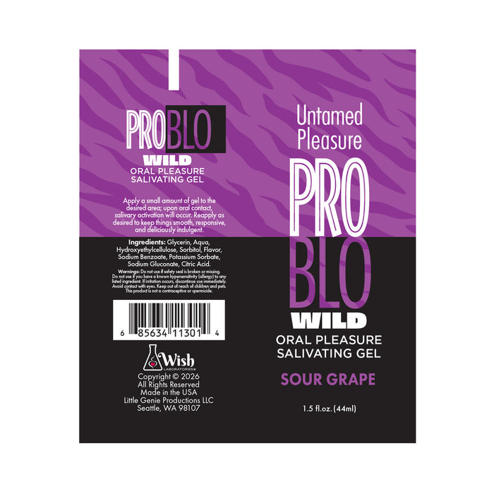 ProBlo Wild Oral Pleasure Salivating Gel Sour Grape 1.5 oz.