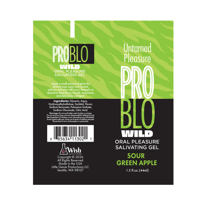 ProBlo Wild Oral Pleasure Salivating Gel Sour Green Apple 1.5 oz.