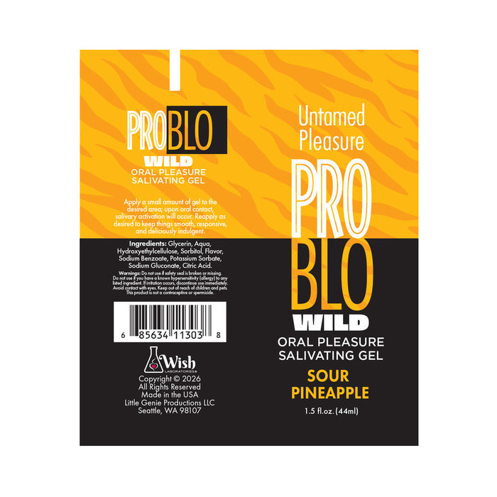 ProBlo Wild Oral Pleasure Salivating Gel Sour Pineapple 1.5 oz.