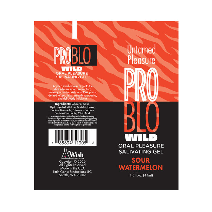 ProBlo Wild Oral Pleasure Salivating Gel Sour Watermelon 1.5 oz.