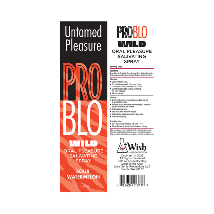 ProBlo Wild Mouthwatering Salivating Spray Sour Watermelon 1 oz.