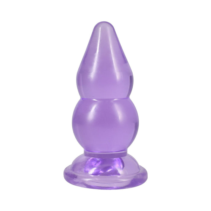 Crystal Jellies Double Pop Plug 6 in. Purple