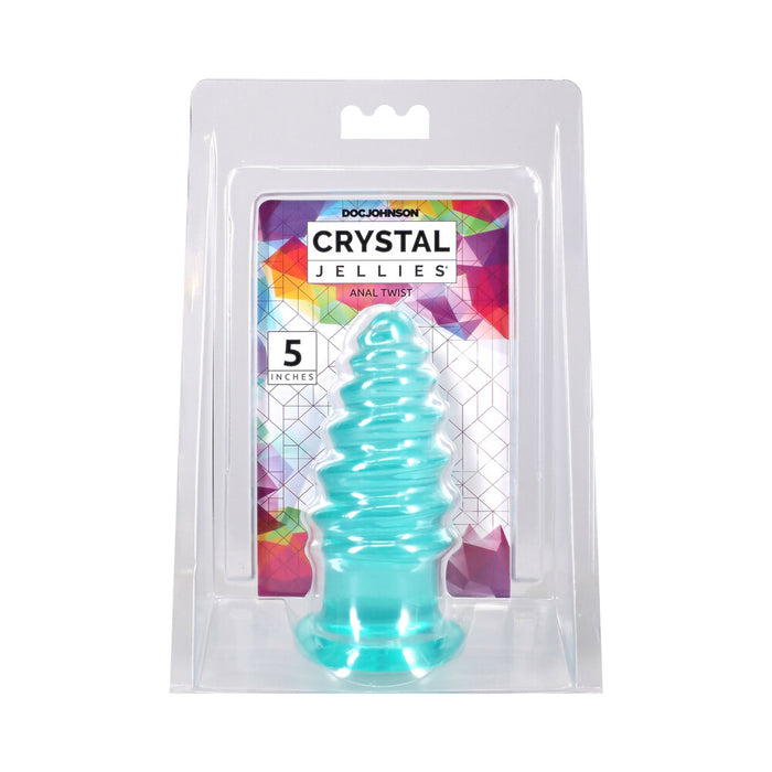 Crystal Jellies Anal Twist 5 in. Teal