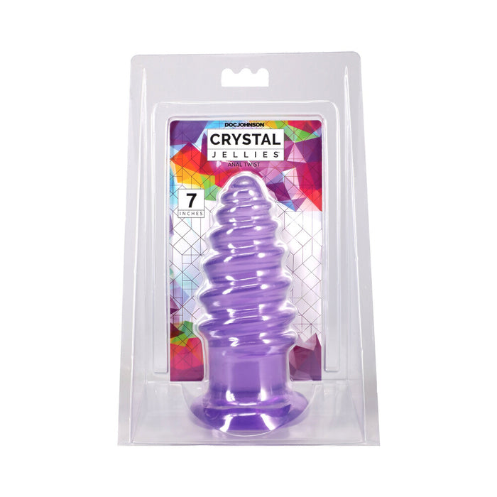 Crystal Jellies Anal Twist 7 in. Purple