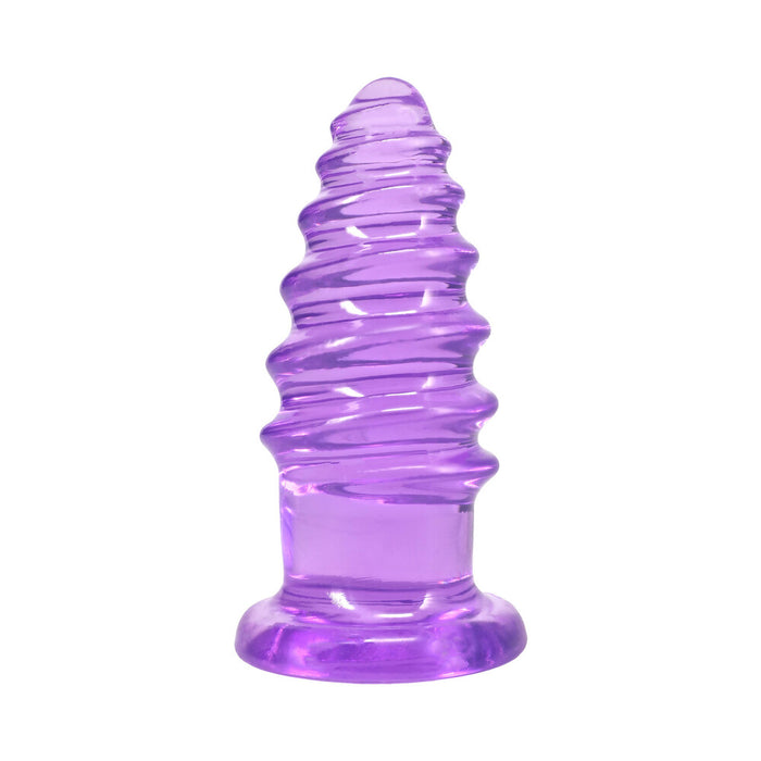 Crystal Jellies Anal Twist 7 in. Purple