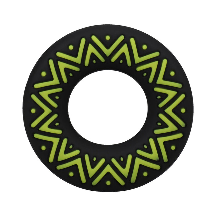Polynesian Pleasures Hula Loops Silicone Tribal C-Ring 25mm Yellow/Black