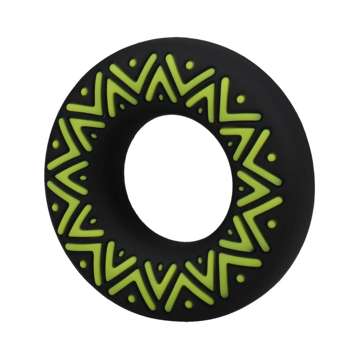 Polynesian Pleasures Hula Loops Silicone Tribal C-Ring 35mm Yellow/Black